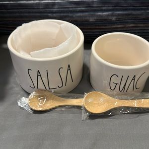 Serving bowls and spoons